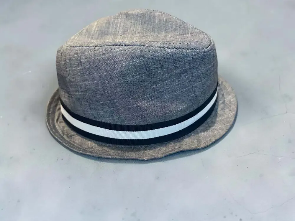 Starting Out Toddler Fedora Hat Size One Blue Cotton